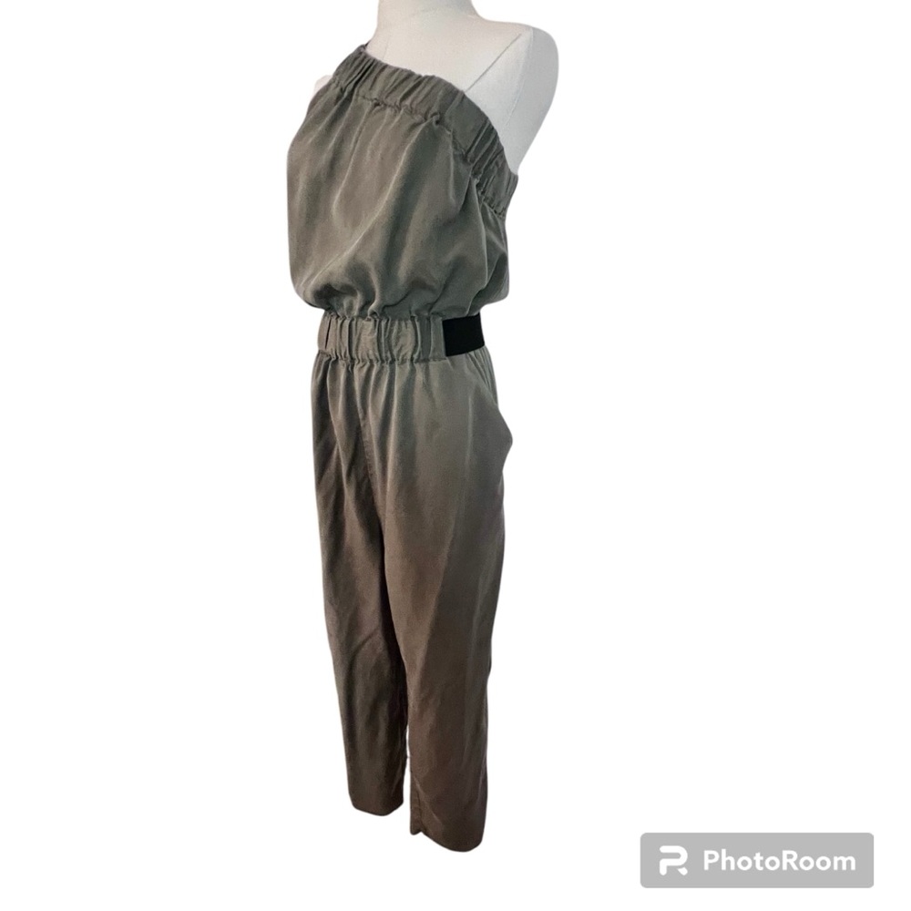Maeve Olive Green One-Shoulder Jumpsuit - Picture 5 of 16